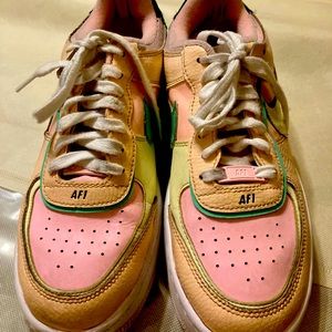 Nike Air Force 1 Shadow Artic Punch worn but a sneaker head could rehab